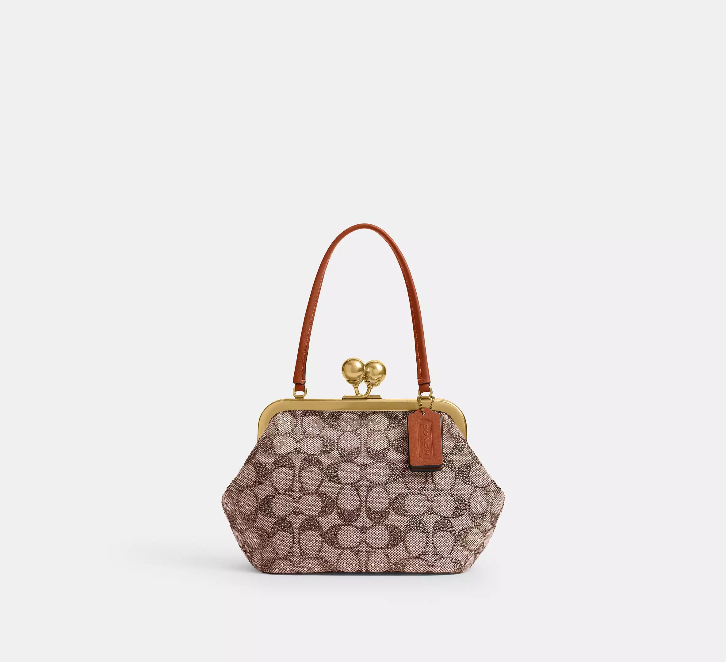 Kisslock Frame Bag 16 In Crystal Signature Jacquard