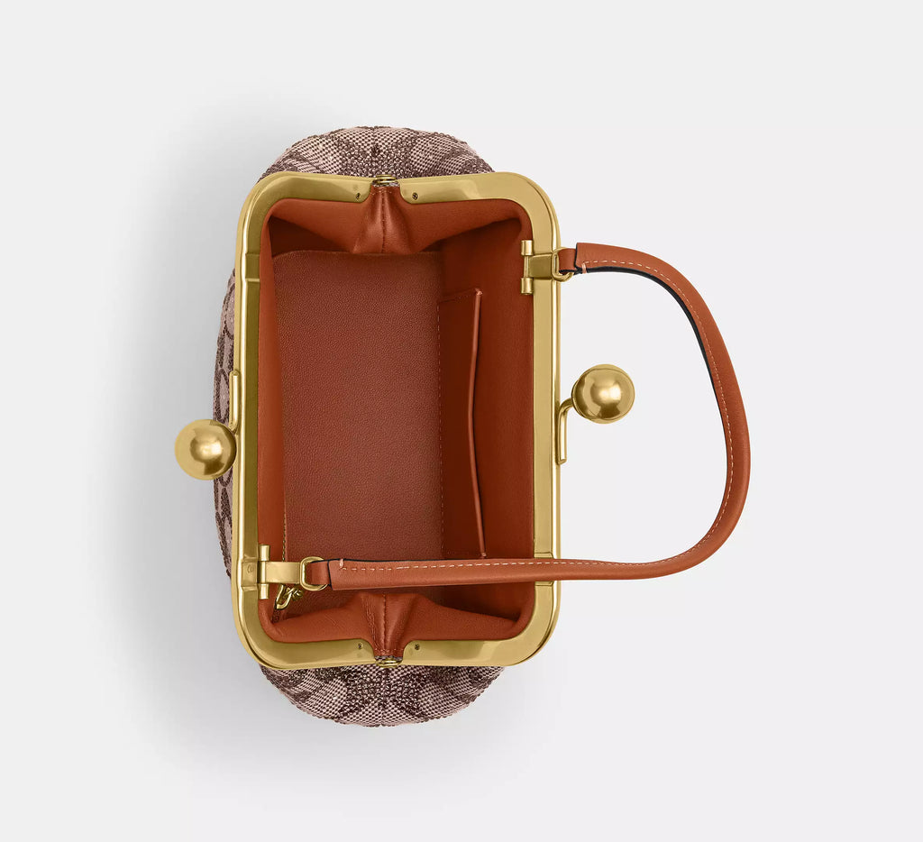 Kisslock Frame Bag 16 In Crystal Signature Jacquard